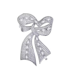 Monemel Big Blue Swarovski Brooch - Pin / Can be Necklace with Long Chain